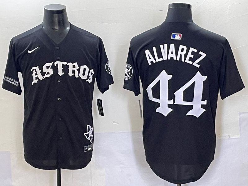 Men 2025 Houston Astros #44 Alvarez Black Seven generations Joint Name Nike MLB Jersey style 13->houston astros->MLB Jersey